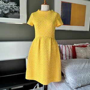Arnold Scaasi Knits for Tannel Retro A-line Dress Pink Yellow Vintage SMALL - 1A